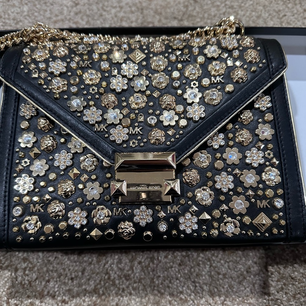 Michael Kors LIMITED EDITION number 239 of 500 bags Black and Gold Embellished